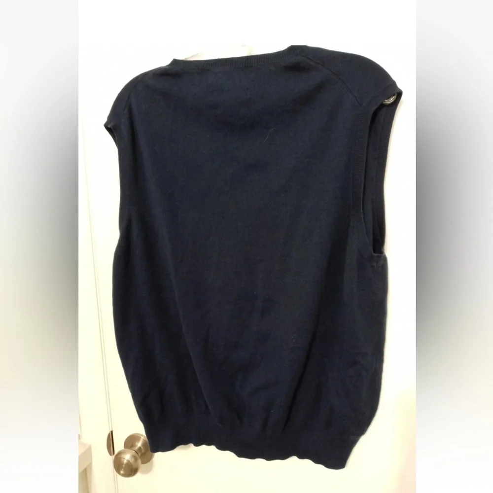Polo Ralph Lauren Men’s Navy blue Pima cotton pullover V Neck sweater vest XL